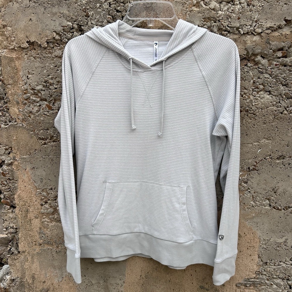 Kuhl Striped Accel Hoodie with Pockets Size M Women Hiking Outdoors Camping